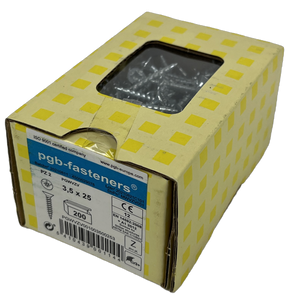 pgb-Europe PGB-FASTENERS | Spaanplaatschroef VK-Z Ø 3,5x25 Zn | 200 st - PGWVZV001003500253