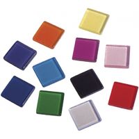3075x stuks Transparante mozaiek steentjes mix kleuren 1 x 1 cm