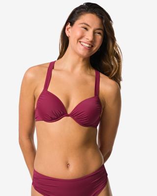 HEMA Damesbikinitop Isa push-up polyamide donkerrood (donkerrood)