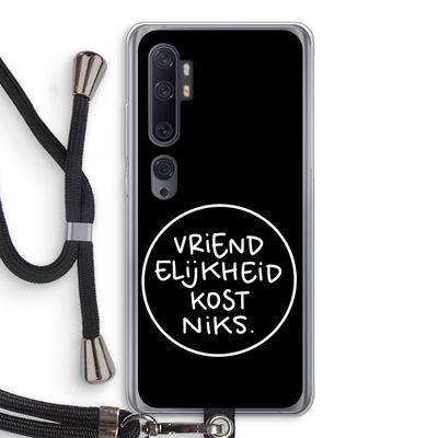 Vriendelijkheid: Xiaomi Mi Note 10 Pro Transparant Hoesje met koord