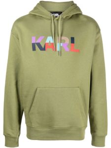 Karl Lagerfeld hoodie à logo imprimé - Vert