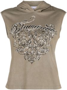 Blumarine débardeur à logo imprimé - Vert
