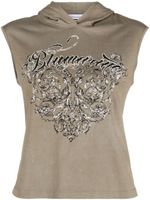 Blumarine débardeur à logo imprimé - Vert