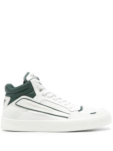 Ea7 Emporio Armani baskets montantes à empiècements - Blanc