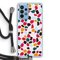 Colored Giraffe: Samsung Galaxy A52 Transparant Hoesje met koord