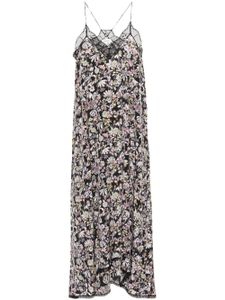 Zadig&Voltaire robe en soie à fleurs - Noir