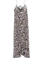 Zadig&Voltaire robe en soie à fleurs - Noir