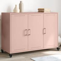 Dressoir 100,5x39x72 cm staal roze