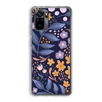 Flowers with blue leaves: Xiaomi Redmi Note 10 Pro Transparant Hoesje