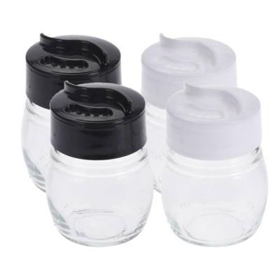 Peper en zout stel - 2x set - set - 5 x 7 cm - glas - strooiers - zoutvaatje - pepervaatje