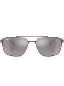 Ray-Ban lunettes de soleil à monture rectangulaire - Gris