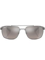 Ray-Ban lunettes de soleil à monture rectangulaire - Gris