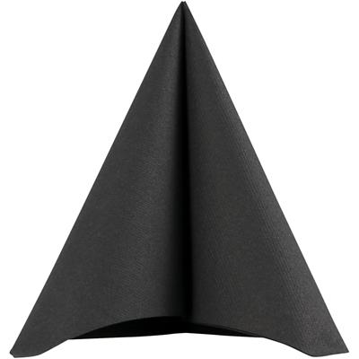 Creativ Company Servetten, afm 40x40 cm, 60 gr, zwart, 20 stuk/ 1 doos