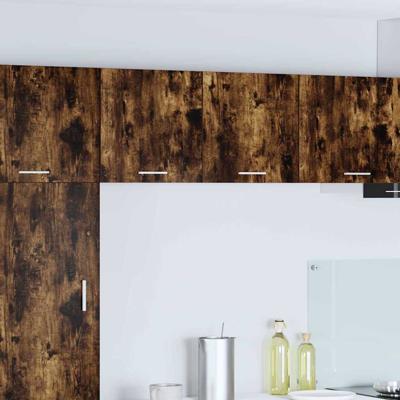 Hangkast Riga Gerookte Eik en Wit 40 x 31 x 40 cm Bewerkt hout Hangkast Riga Gerookte Eik en Wit 40 x 31 x 40 cm Bewerkt hout
