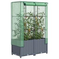 VidaXL Plantenbak verhoogd met kashoes 80x40x138 cm rattanlook
