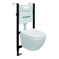 Inbouwreservoir + Wandcloset En Softclose Zitting Van Marcke Go Wit