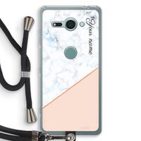 Marmer in stijl: Sony Xperia XZ2 Compact Transparant Hoesje met koord