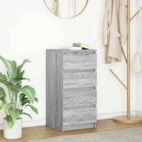 Dressoir 37,5x35x76 cm bewerkt hout grijs sonoma eikenkleurig