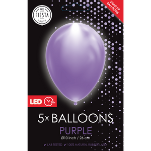 LED Ballonnen Paars (5st)