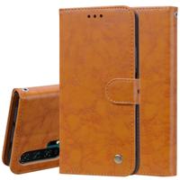 Business stijl olie Wax textuur horizontale Flip lederen case voor Huawei Honor 20 Pro met houder & kaartsleuven & portemonnee (bruin)