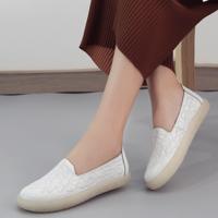 Geborduurd ademend wearable wild casual schoenen voor vrouwen (kleur: wit maat: 39)