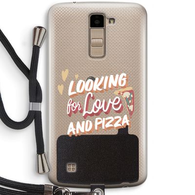 Pizza is the answer: LG K10 (2016) Transparant Hoesje met koord