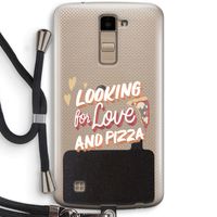 Pizza is the answer: LG K10 (2016) Transparant Hoesje met koord