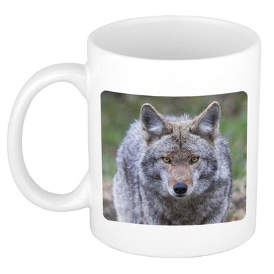Foto mok wolf mok / beker 300 ml - Cadeau wolven liefhebber - feest mokken