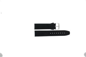 Jacques Lemans horlogeband 1-1448 Leder Zwart 21mm + zwart stiksel