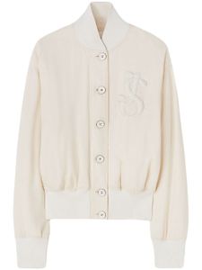 Jil Sander veste bomber à logo appliqué - Blanc