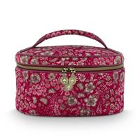 Cleo Beauty Case Quilted Daisy Dreams Red