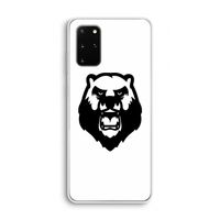 Angry Bear (white): Samsung Galaxy S20 Plus Transparant Hoesje