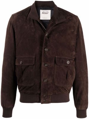 Valstar veste en cuir à boutonnière - Marron
