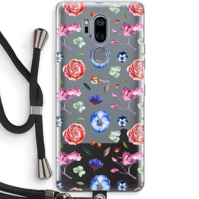 Bloemetjes: LG G7 Thinq Transparant Hoesje met koord