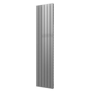 Designradiator Plieger Cavallino Retto Dubbel 1287 Watt Middenaansluiting 200x45 cm Zilver Metallic