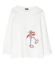 Il Gufo t-shirt à broderies - Blanc