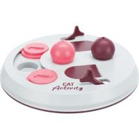 TRIXIE Activity Flip Board - Ø 23 cm - Lichtgrijs en roze - Voor katten