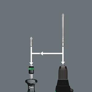 Wera Kraftform Kompakt 60 Torque Schroevendraaier met meerdere bits Offset screwdriver
