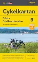 Fietskaart 09 Cykelkartan Södra Smålandskusten - zuid Smaland | Norstedts - thumbnail