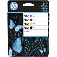 HP 912 4-pack originele inktcartridges, cyaan/magenta/geel - thumbnail