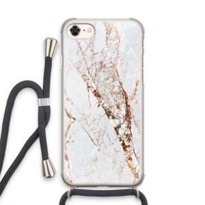 Goud marmer: iPhone 7 Transparant Hoesje met koord