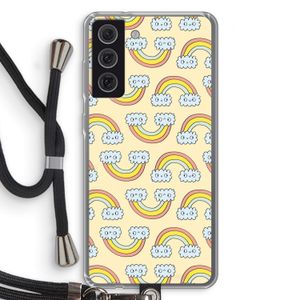 Regenboog: Samsung Galaxy S21 FE Transparant Hoesje met koord