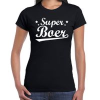 Super boer t-shirt zwart dames - beroepen shirt