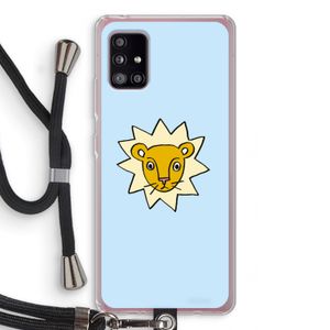 Kleine leeuw: Samsung Galaxy A51 5G Transparant Hoesje met koord