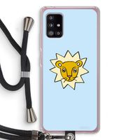 Kleine leeuw: Samsung Galaxy A51 5G Transparant Hoesje met koord
