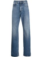 Gucci jean droit à bandes GG - Bleu