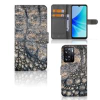 PPO A57 | A57s | A77 4G | Telefoonhoesje | Met pasjeshouder | Krokodillenprint