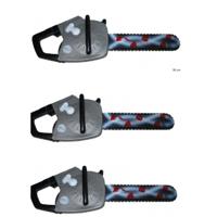 Horror kettingzaag met bloed - 3x - halloween verkleed accessoires - plastic - 45 cm