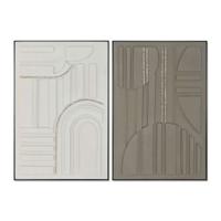 Canvas Home ESPRIT Bruin Beige Modern Stads 82 x 4 x 122 cm (2 Stuks)