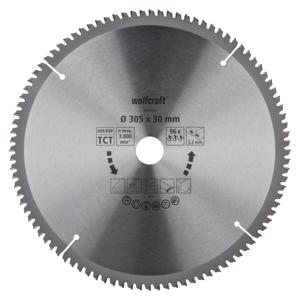 Wolfcraft Cirkelzaagblad voor Hout | Lila | Ø 305mm Asgat 30mm 96T - 6544000
